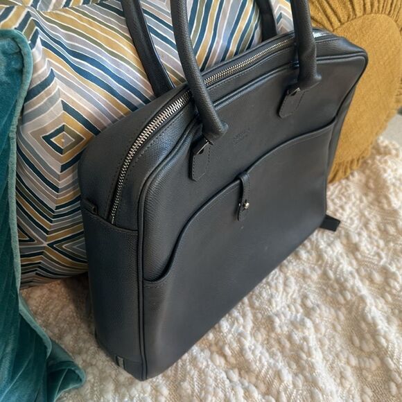 Furla Leather Business Bag Briefcase Blue (unisex) - Picture 2 of 12